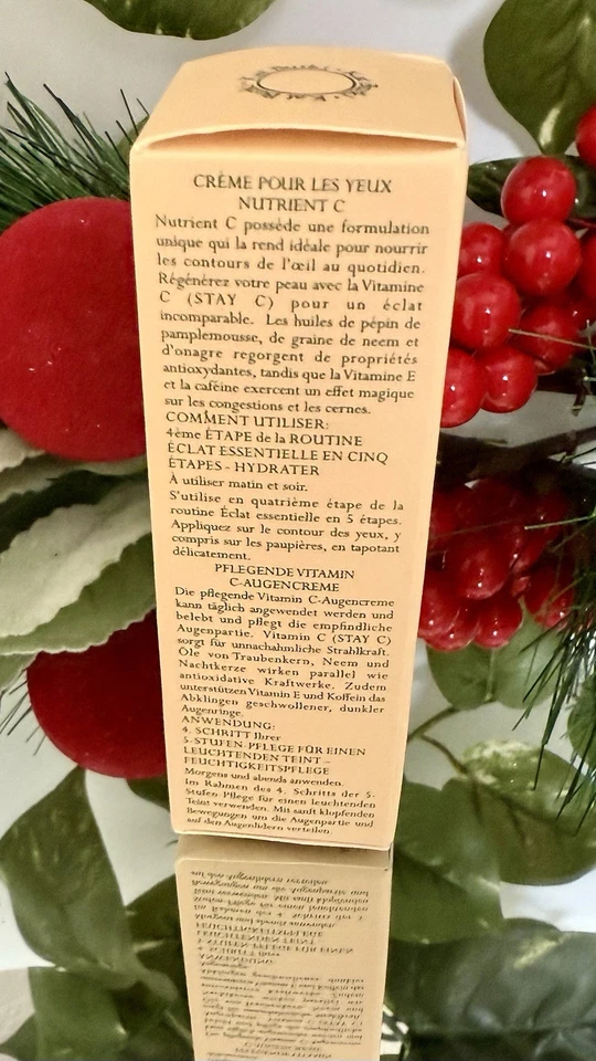 KAT BURKI Nutrient-C Eye Cream .5oz/15mL RET$90 Vitamin-C Radiant AUTHENTIC New - Image 2 of 4