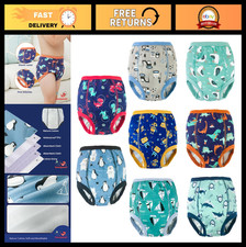 8 Pack Reusable Toddler Potty Training Underwear, Strong Absorbent Boys 4T
