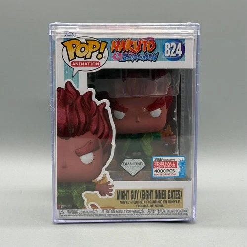Funko Pop! #824 Might Guy Diamond *LE 4000* Naruto NYCC Exclusive w/ Hardstack
