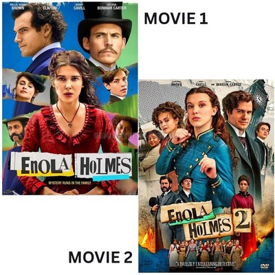DVD Enola Holmes Movie 1-2 Mystery Adventure High Quality All Region Eng Sub NEW