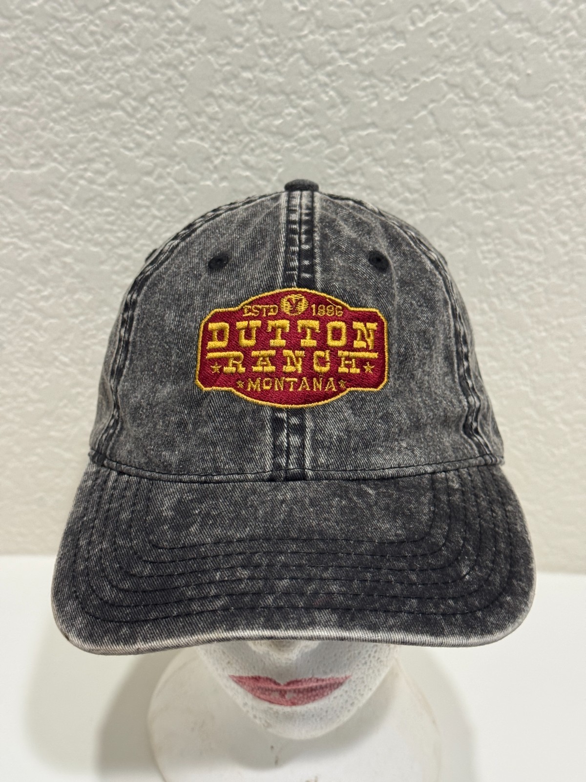 Yellowstone Dutton Ranch Patch Hat – Vintage Blac… - image 2