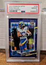 2023 Panini Donruss Optic Rated Rookie Puka Nacua #238 Purple Shock Prizm PSA 10