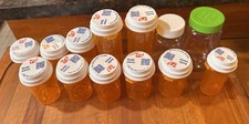 Lot Of 13 Empty Medicine Pill Plastic Bottles Containers Prescription Crafts