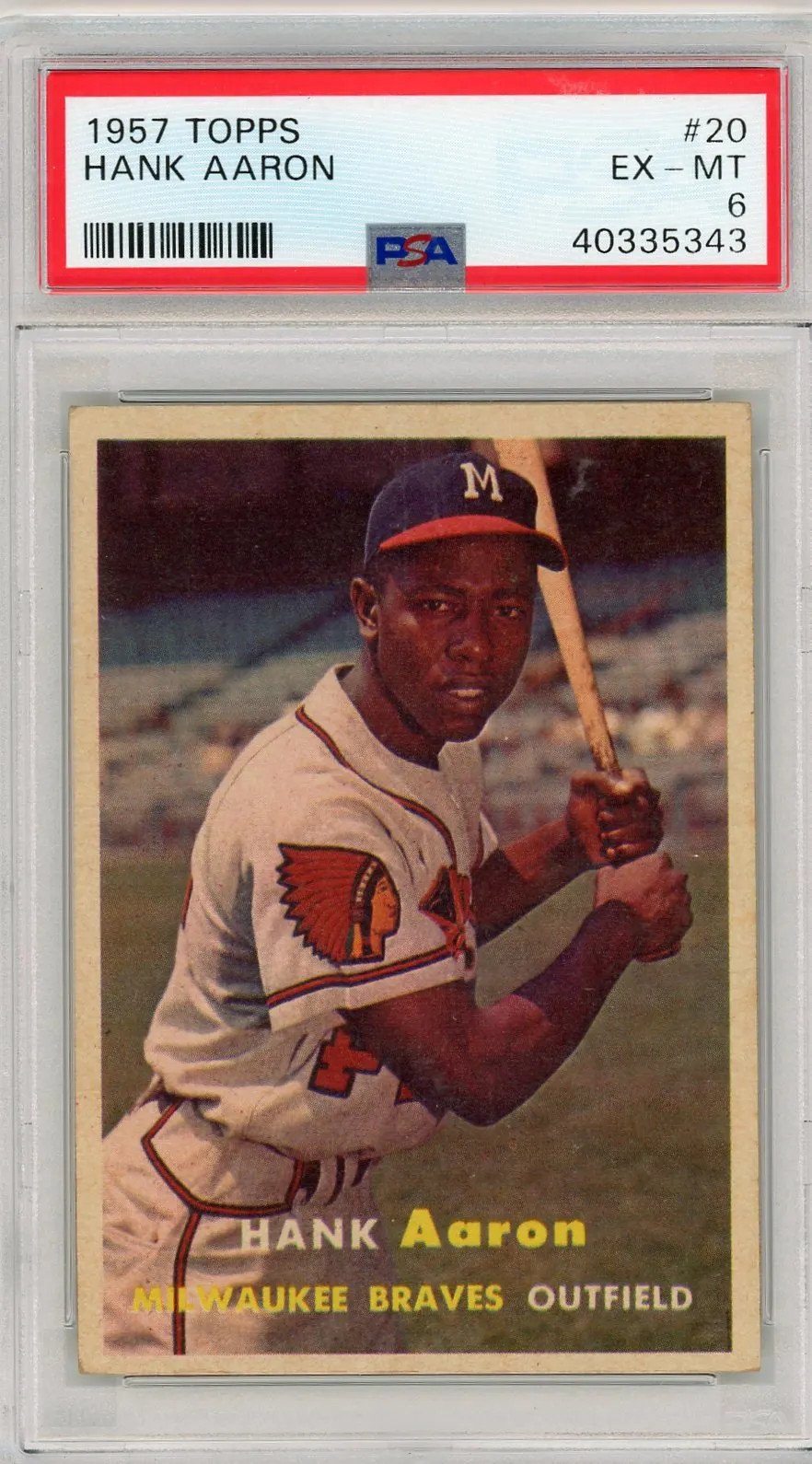 1957 Topps Hank Aaron #20 PSA 6