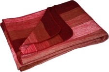 Handmade Ecuadorean Alpaca Wool Small Blankets/Throws Red Stripe