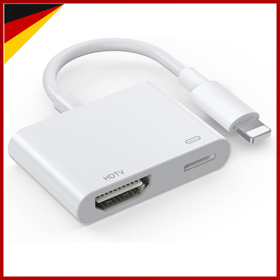 HDTV Adapter für iPhone MFi Zertifiziert 1080P Video Audio Sync Lightning