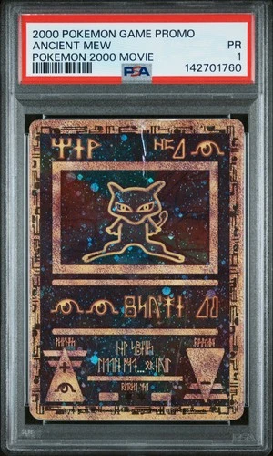 PSA 1 Ancient Mew 2000 Pokemon Game Movie Promo Pokemon Card x2 SWIRLS