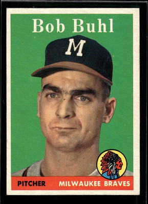 1958 Topps Baseball Bob Buhl #176 Milwaukee Braves EX