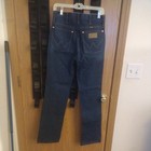 Wrangler Cowboy Cut Men’s Slim Fit Straight Leg Dark Blue Denim Jeans 28x32  — photo 4