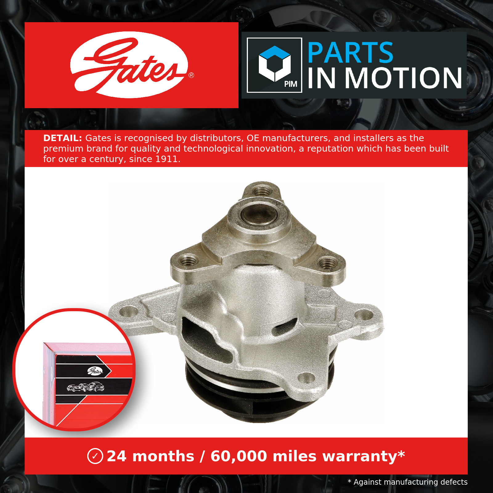 Water Pump fits VAUXHALL VIVARO X82 1.6D 2014 on Coolant Gates 4423053 95517866