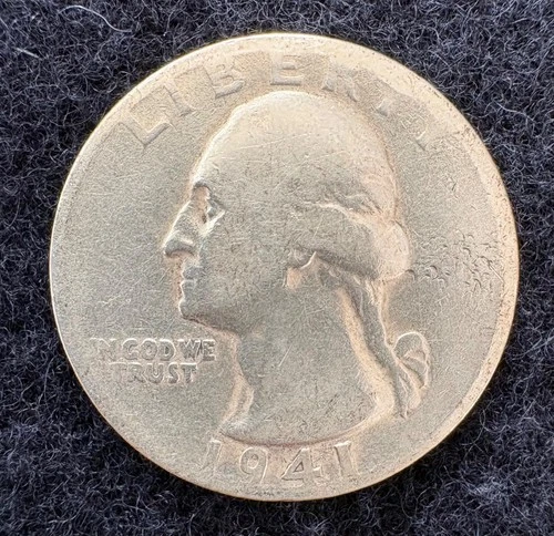 1941-D Washington Quarter, silver, INV:2163, Combined shipping