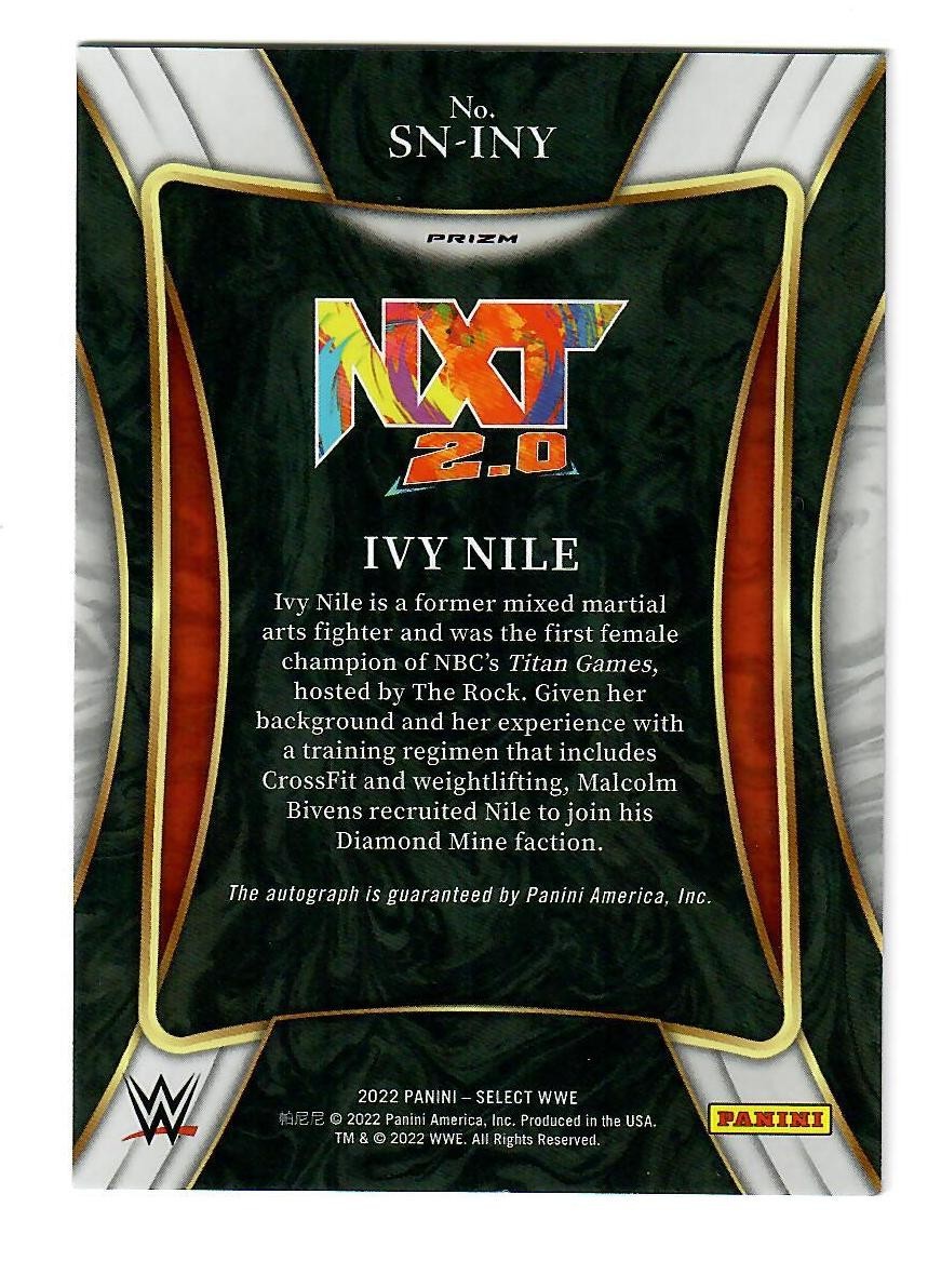2022 Panini Select WWE Ivy Nile Signature Selections Autograph AUTO view 3