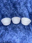 Vintage-Set of 3- Fire-King Anchor Hocking Custard Cups Milk Glass 6 oz each