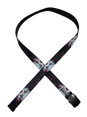 Warner Bros IT Chapter Two Pennywise Black Buckle Web Belt Reg Fits Up To 42''