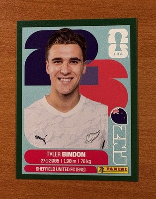 2026 Panini World Cup Sticker Tyler Bindon New Zealand NZL7 GREEN  (1: 1529)