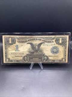 1899 $1 Black Eagle Silver Certificate Large Size Horse Blanket #N30401468A