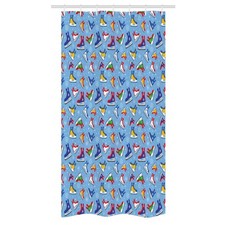 Schlittschuhe Schmaler Duschvorhang Bunte Winter Schuhe