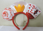Disney Parks Queen of Hearts Ear Headband RARE Alice in Wonderland 