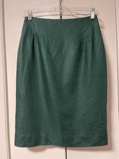 Vintage 80s Jones New York Dark Teal Pencil Skirt Size 6