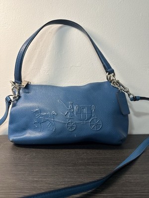 Coach Charley Crossbody w/ Embossed Horse & Carriage Teal | eBay