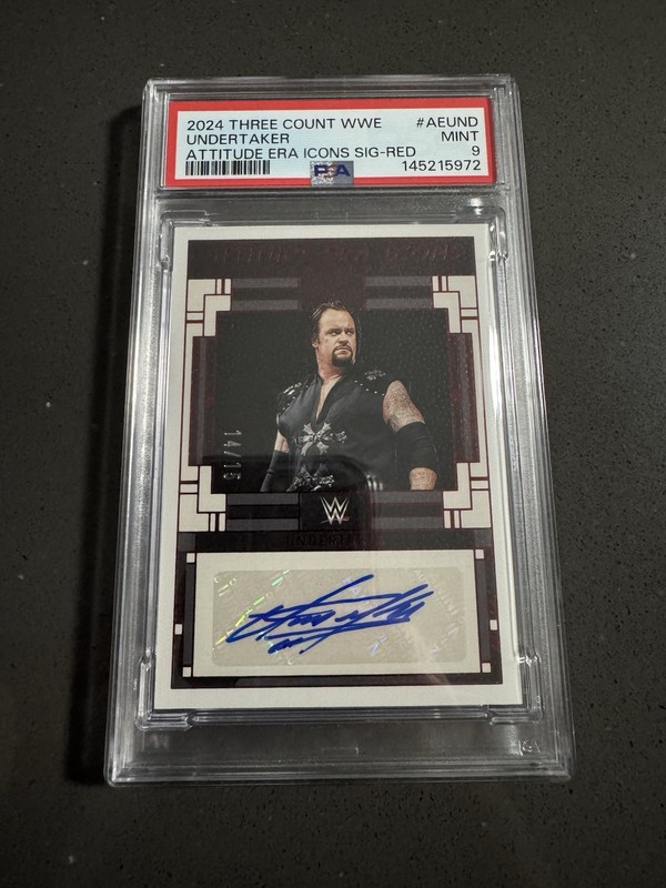 UNDERTAKER WWE 2024 PANINI ATTITUDE ERA ICONS AUTO /15 PSA 9 POP 1 - NONE HIGHER