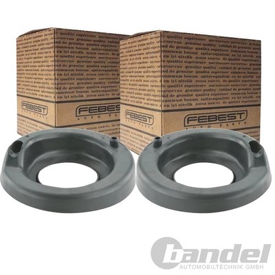 2x FEBEST FEDER-AUFNAHME UNTERLAGE HINTEN UNTEN passend für FORD C-MAX FOCUS