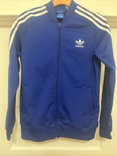 Adidas Royal Blue Youth Teenage 13-14 Boys Tracksuit Zip Up Jacket Large