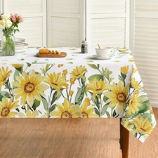 Horaldaily Spring Tablecloth 60 84 Inch 60" x 84" Rectangular , Yellow