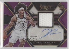 2022 Panini Select Rookie Jersey Purple Prizm /99 Kendall Brown #RJA-KBW Auto RC