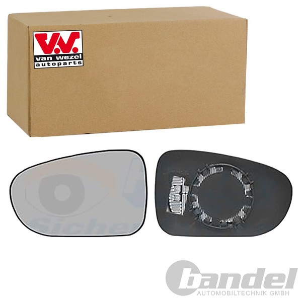 VAN Wezel Spiegelglas Beheizbar Konvex Links FüR Ford Galaxy Seat Alhambra VW-image