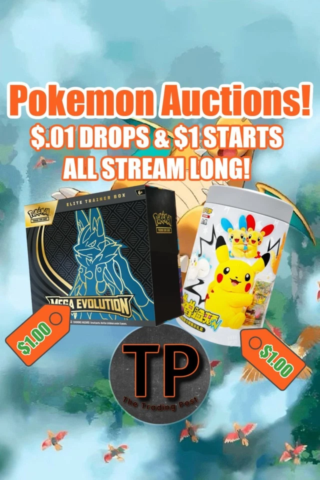 $1 Start Pokemon Auctions | Packs, Bundles, Boxes w/ Katie & Naomi