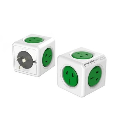 PowerCube 10A Universal Wall Adapter Power Socket with 5 US / AU Sockets for Ho