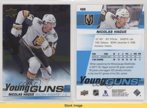 2019-20 Upper Deck Young Guns Silver Foil Nicolas Hague #489 Rookie RC