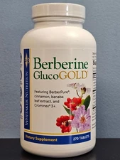 270 Tablets - Whitaker Nutrition Berberine GlucoGOLD Gluco Gold  New! Exp 1/2027