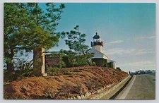 Old Point Loma Lighthouse Cabrillo Nat Mus San Diego California Vintage Postcard