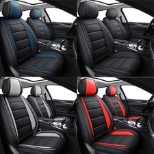 Pu Leather Car Seat Covers Universal 5 Seats Cushion Protector Front & Rear