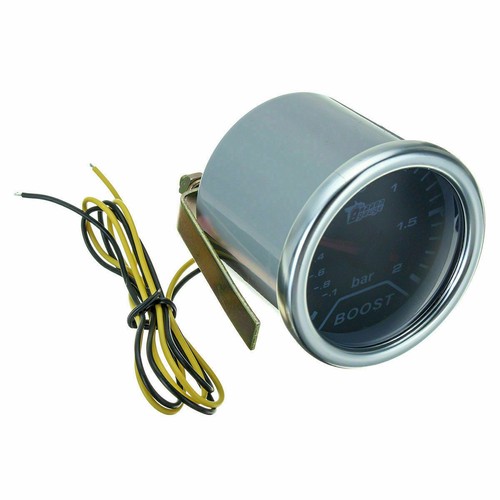 12V 52mm Smoked Bar LED Light Vacuum Turbo Boost Car Auto Gauge Meter Dials - Picture 6 of 6