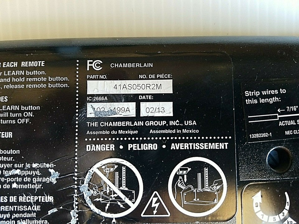 Chamberlain Liftmaster Circuit Board 41AC050-4 Purple Learn Button - B