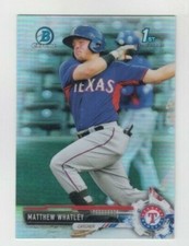 Matthew Whatley 2017 BOWMAN CHROME DRAFT PROSPECT REFRACTOR #BDC-121 RANGERS