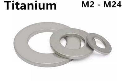 Titanium Metric Flat Washer M2 M2.5 M3 M4 M5 M6 M8 M10 M12 M14 M16 M18 M20-M24