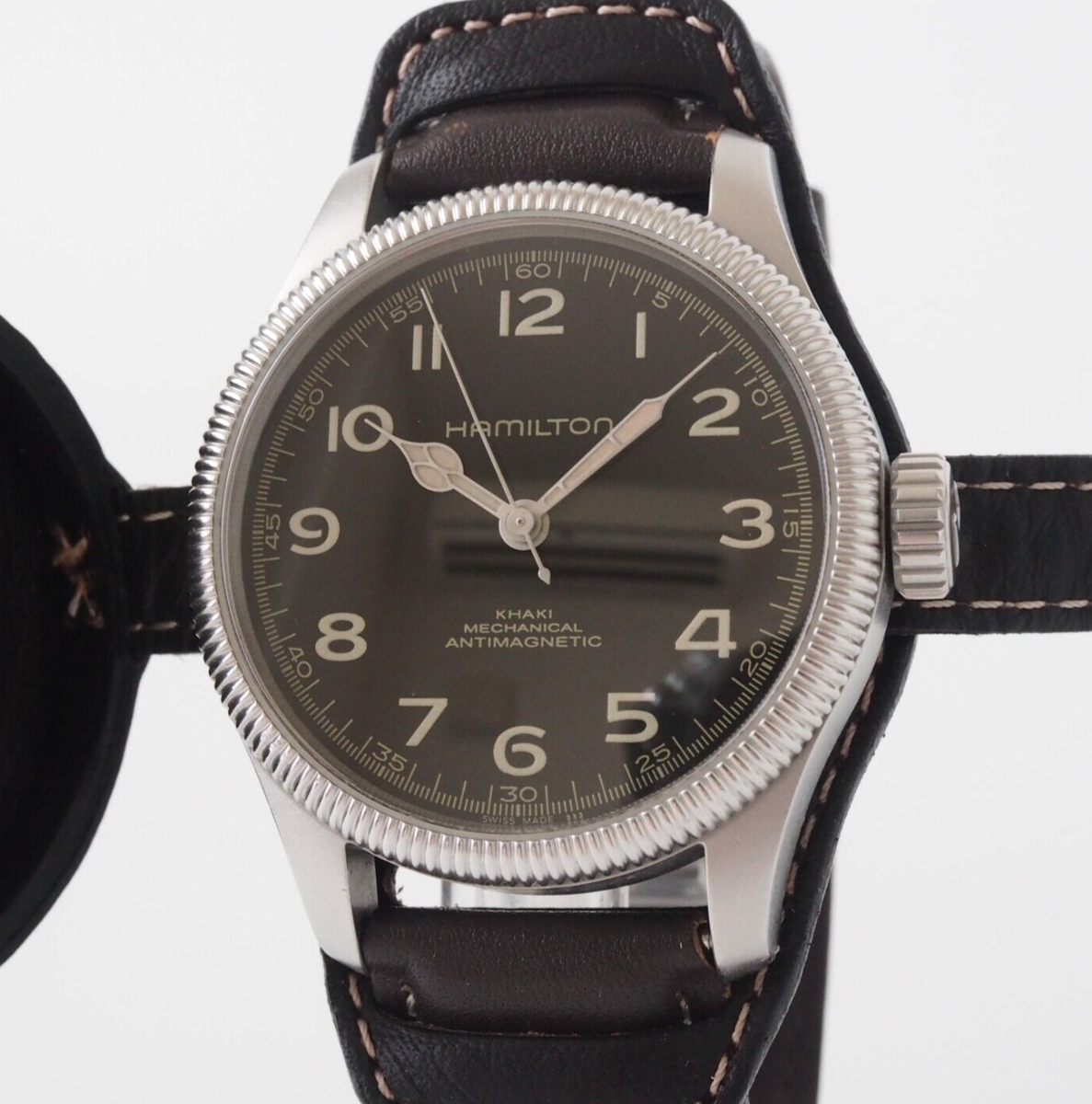 未使用品☆HAMILTON KHAKI AUTOMATIC 自動巻き時計 Hamilton Khaki Field Pioneer H604190/H60419533 Manual Black Dial