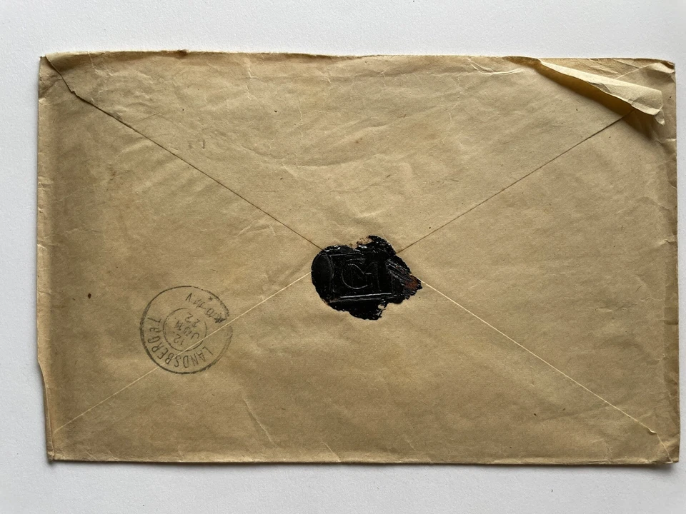 Briefumschlag Balderschwang R-Marke Einschreiben 1922 sehr selten Oberallgäu - Bild 2 von 2