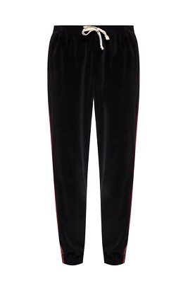 Gucci Men's Chenille Side Stripe Jogging Lounge Sweatpants Gucci Men's Chenille Side Stripe Jogging Lounge Sweatpants
