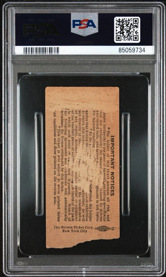 1950 JOE DIMAGGIO HR #335 YOGI BERRA HR #57 TICKET🎟️7/23/50 YANKEES/TIGERS PSA - Image 3 of 4