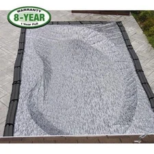 Rectangle Micro Mesh Inground Winter Pool Cover, 8-Year Warranty In The Swim