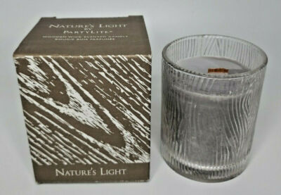 Partylite Natures Light Crackling Wooden Wick Jar Silver Birch & Fig P2I/G41851