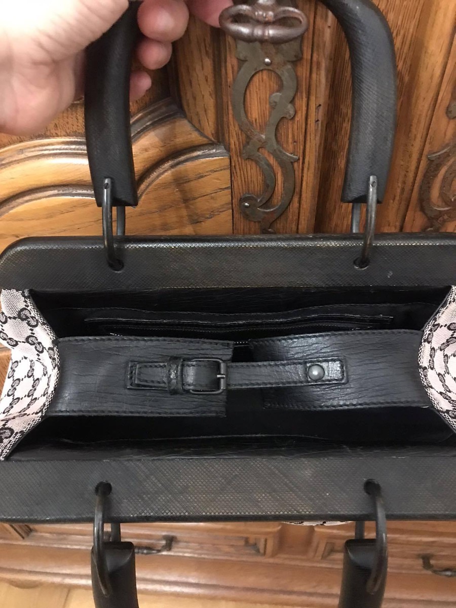 F/W 2002 Gucci by Tom Ford Wooden Handle 'GG' Bag | eBay
