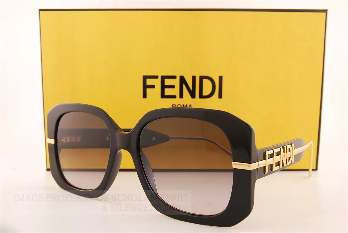 Fendi Monogram-pattern Aviator Acetate Sunglasses in Black for Men