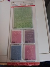 SALE SET EMBOSSING FOLDERS SIZZIX FOR SCRAPBOOKING NEW SIZ04 656851