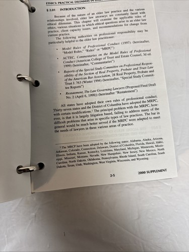 Representing The Elderly Client 2001 Binder W/diskette. - Afbeelding 7 van 9
